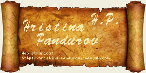 Hristina Pandurov vizit kartica